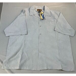 Raw Blue Y2k Hip Hop Shirt 3XL Beige Short Sleeve  DeadStock New Baggy‎